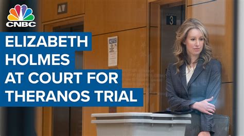 Elizabeth Holmes arrives at court for Theranos trial - YouTube