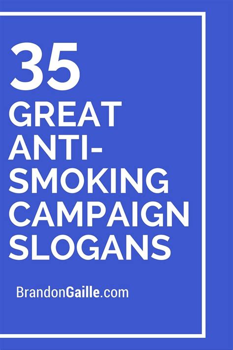 35 great anti smoking campaign slogans – Artofit