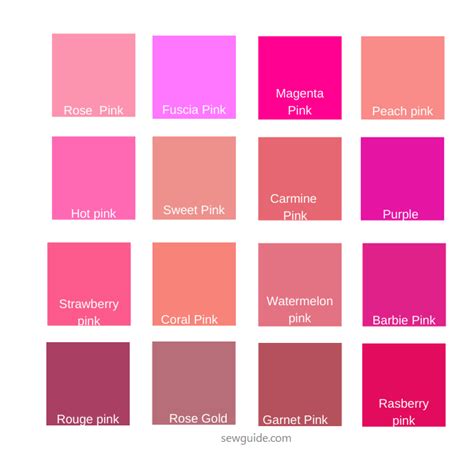 Pink Color In Fashion {Shades Of Pink} - SewGuide