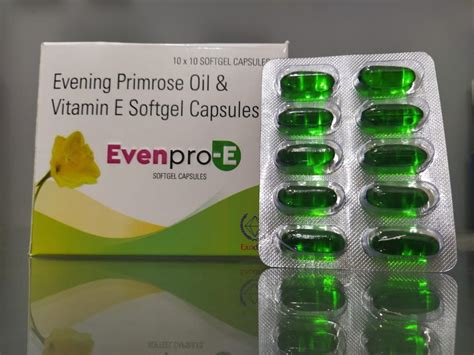 Evening Primrose Oil 500 mg & Vitamin E Softgel Capsules at Rs 980/box ...