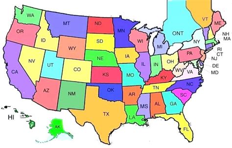 Map Quiz The States Printable Map - Bank2home.com