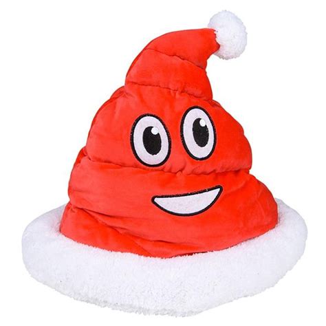 Christmas Plush Emoji Santa Poop Hat - Walmart.com