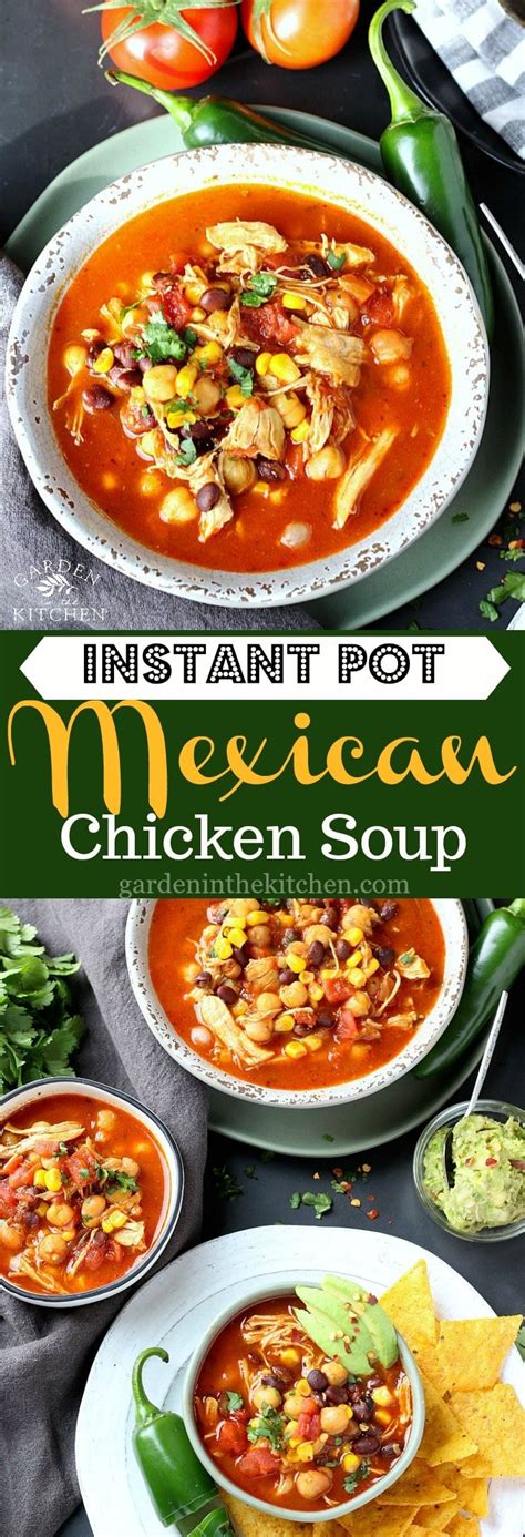 Instant Pot Mexican Chicken Soup | Garden in the Kitchen