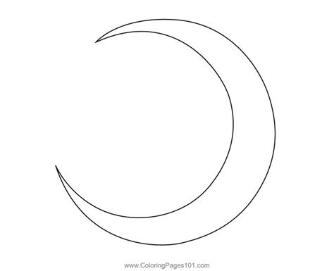 Crescent Moon Coloring Page | Moon coloring pages, Coloring pages ...