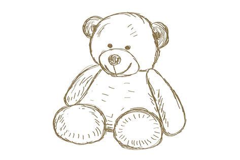 Hand drawn Teddy bear (With images) | Teddy bear drawing, Bear drawing ...