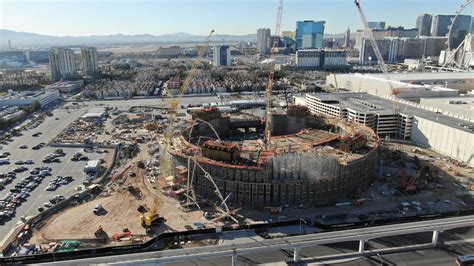 MSG Sphere construction in Las Vegas reaches 65-foot level | Las Vegas ...