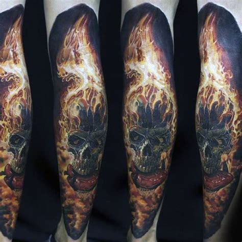 80 Fire Tattoos For Men - Burning Ink Design Ideas