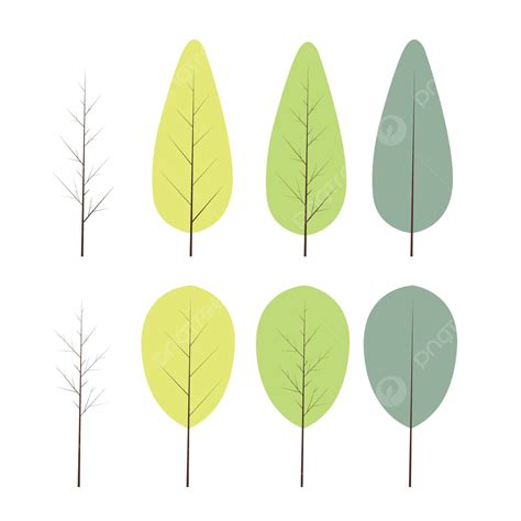 Tree Collage Vector Design Images, Simple And Exquisite Collage Small ...