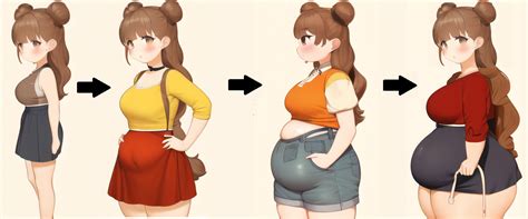 Lisa weight gain sequence remake by Weight-gain-art on DeviantArt