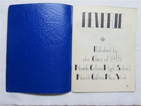 1945 NORTH COLLINS HIGH SCHOOL YEARBOOK NORTH COLLINS NY | eBay