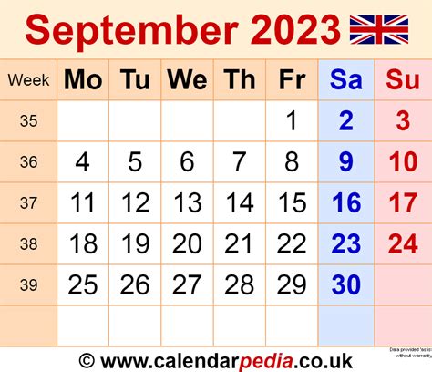 September 2023 Calendar Uk - Get Calendar 2023 Update