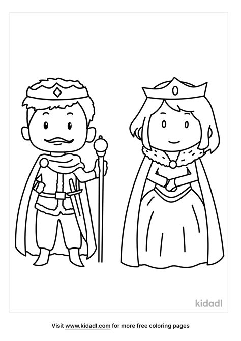 Free Printable King And Queen Coloring Pages - PRINTABLE TEMPLATES