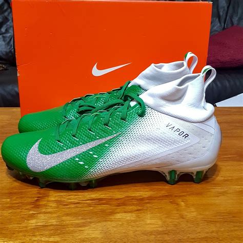 NIKE Vapor Untouchable Pro 3 III Football Cleats White Pine Green ...