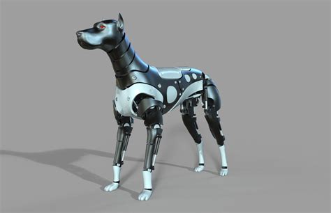 Robot Dog Doberman 3D model rigged | CGTrader