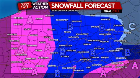 FINAL Call Snowfall Forecast for Friday's Snowstorm in Pennsylvania ...