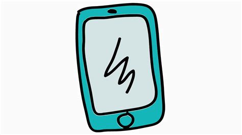 smart phone icon cartoon illustration hand drawn animation transparent ...