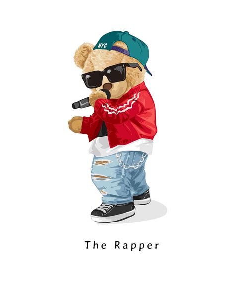 Rapper Style, Teddy Bear Drawing, Rapper Outfits, Teddy Bear Design ...