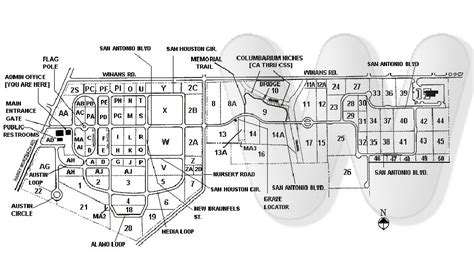 Map of Fort Sam Houston Cemetery