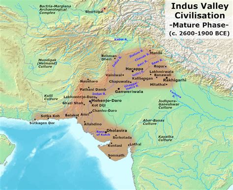 Indus Valley Civilization - Mature Harappan Phase (Illustration ...