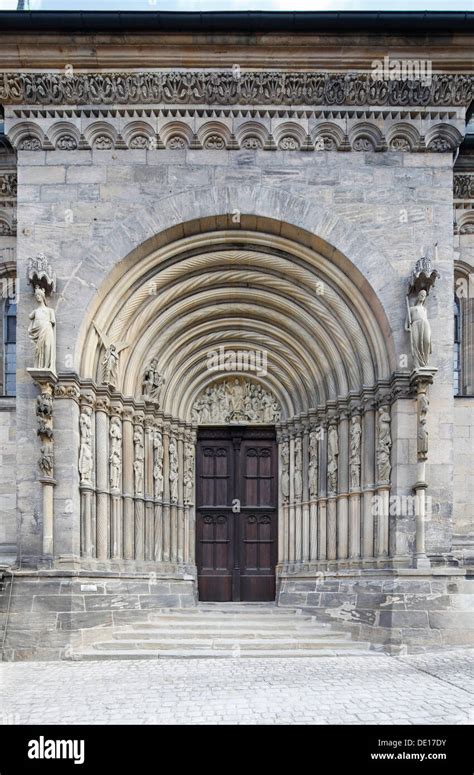 Fürstenportal portal, Bamberg Cathedral, cathedral hill, Domberg ...