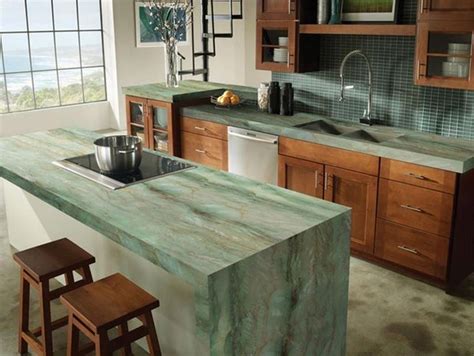 Green Kitchen Marble Countertops 22 # ...