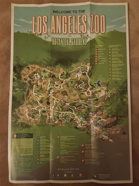 2018 Los Angeles Zoo map and LA ZOO Lights map