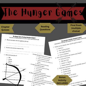 The Hunger Games Comprehension Pack by Caroline's Teaching Ninjas