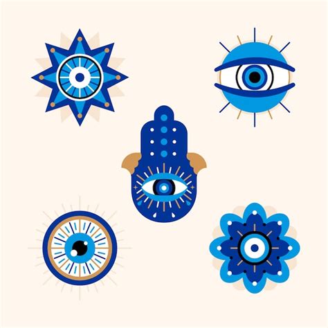 Free Vector | Evil eye symbol set