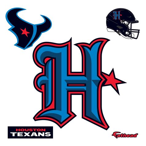 Houston Texans: H-Town Logo - Officially Licensed NFL Removable Adhesi ...