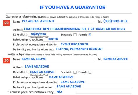 JAPAN VISA APPLICATION FORM: Sample + How to Fill it Out | The Poor ...