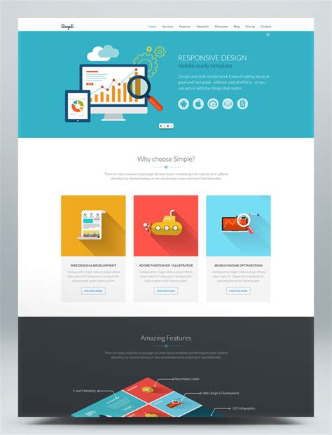 Responsive Landing Page HTML Website Template | Landing page html ...