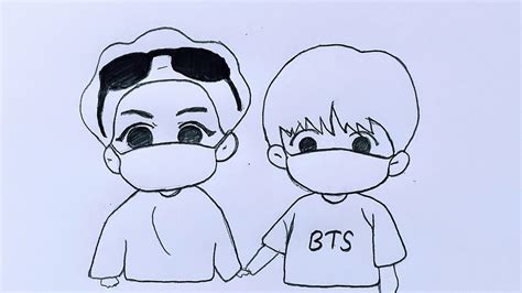 Bts Drawings, Pencil Drawings, Pencil Sketch, Cute, Fictional ...