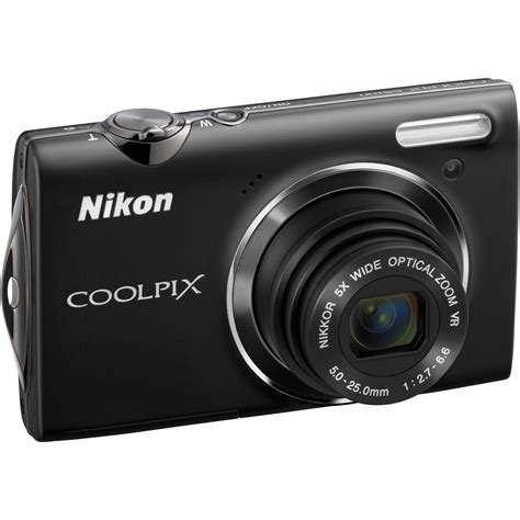 Nikon CoolPix S5100 Compact Digital Camera (Black) 26222 B&H