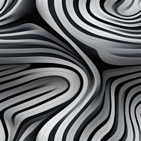 Premium AI Image | A black and white image of a striped pattern.