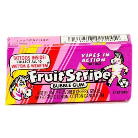 Fruit Stripe Bubble Gum | Zebra Striped Gum