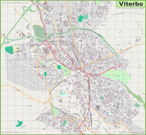 Grande mappa dettagliata di Viterbo