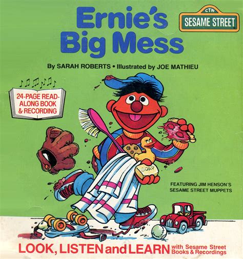 Ernie's Big Mess - Sesame Street Look-Listen-Learn Book & Record EP/CD