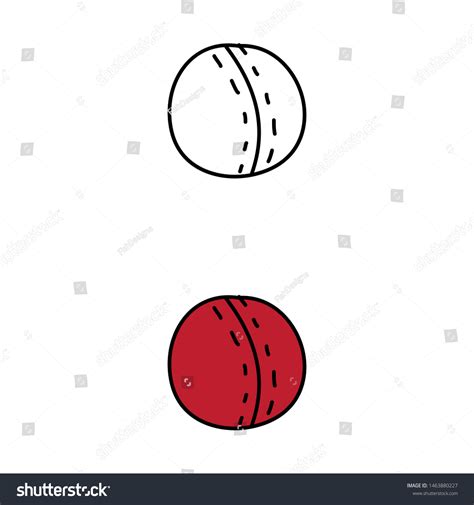 Cartoon Drawing Cricket Ball Stock Vector (Royalty Free) 1463880227 ...