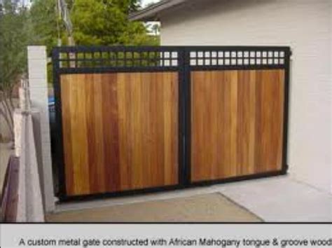 Wood & steel gate | House gate design, Wood gate, Door gate design