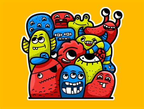 Monster Doodle Art by Happy Sunday on Dribbble