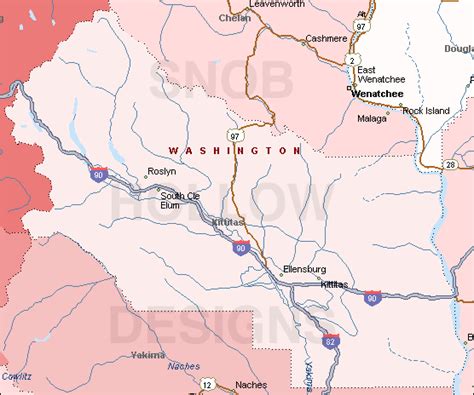 Kittitas - countymapsofwashington.com