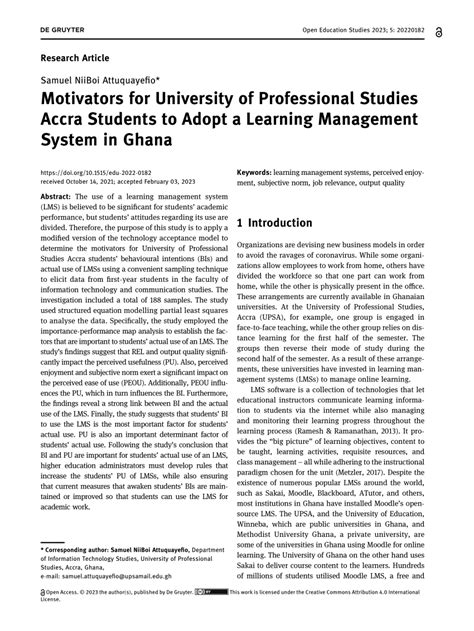 (PDF) Motivators for University of Professional Studies Accra Students ...