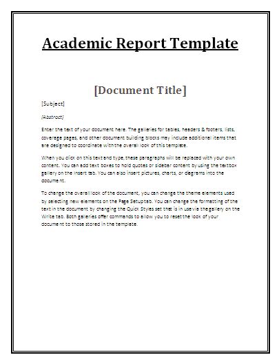 Academic Report Templates | 4+ Free MS Word & PDF Formats