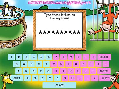 Keyboard Zoo | Learn to Type | ABCya!