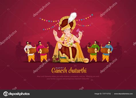 Lord Ganpati Aagman Dhol Tasha Ganesh Chaturthi Background Abstract ...