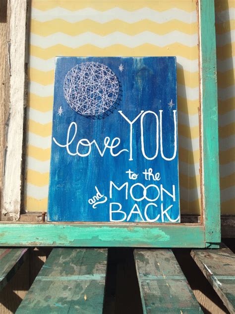 String Art Moon Moon Wall Art I Love You To The Moon And | Etsy