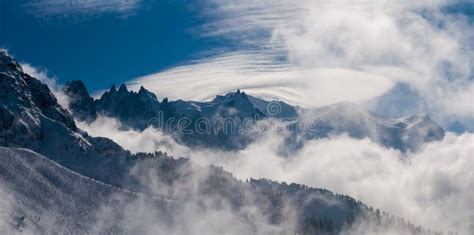 Chamonix snow landscape stock photo. Image of landmark - 135953058