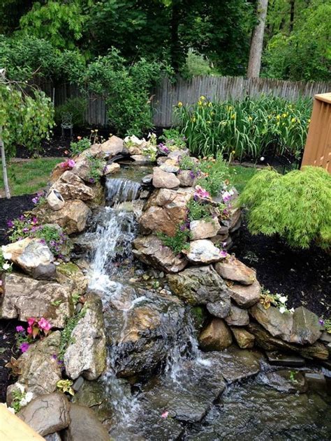 Gallery Plain How To Build A Backyard Waterfall Best 25 Backyard ...