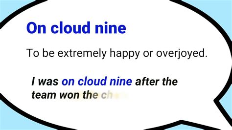 Cloud nine meaning idiom - lopezmb