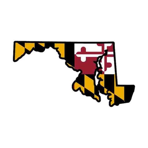 Maryland Flag State Outline INSTANT DOWNLOAD 1 Vector .eps | Etsy